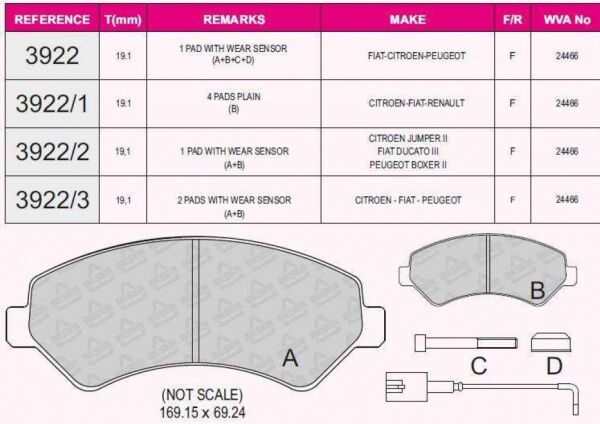 ÖN FREN BALATA PEUGEOT BOXER 3