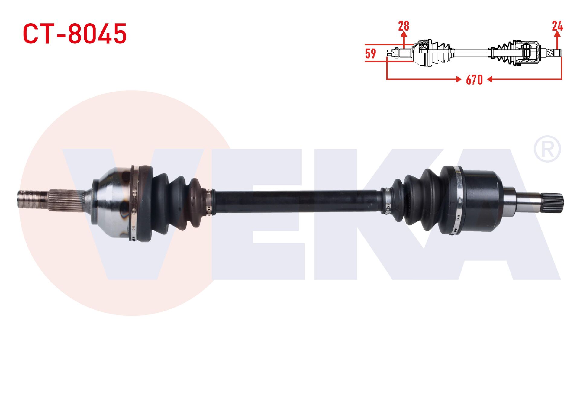 AKS SOL CİTROEN C5 III (RD) 1.6 HDİ M-T UZUNLUK 670MM 2008-2015