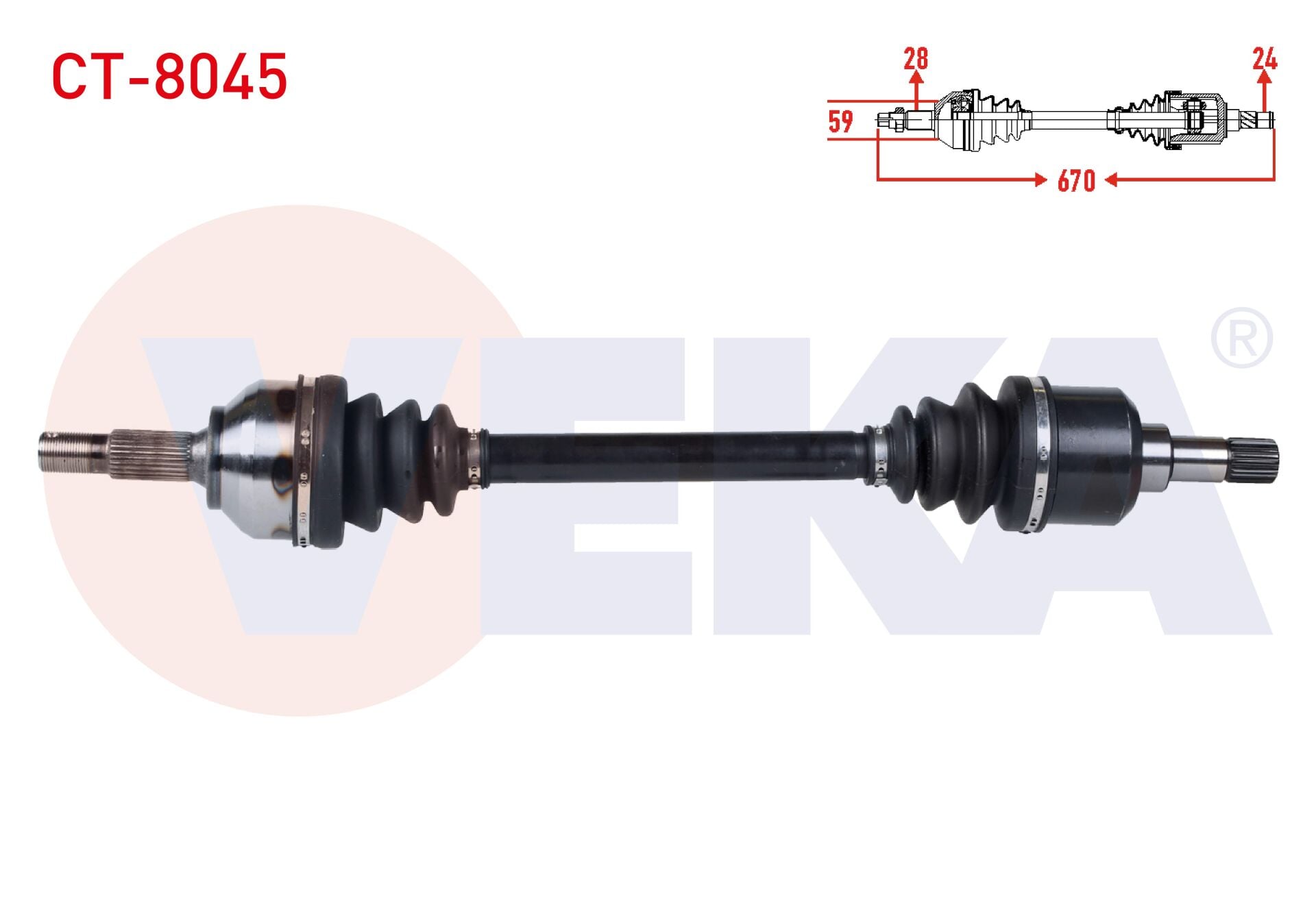 AKS SOL CİTROEN C5 III (RD) 1.6 HDİ M-T UZUNLUK 670MM 2008-2015
