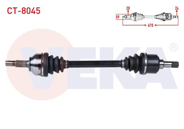 AKS SOL CİTROEN C5 III (RD) 1.6 HDİ M-T UZUNLUK 670MM 2008-2015