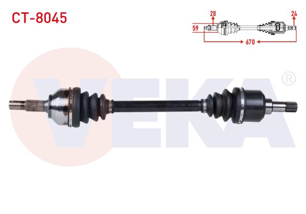 AKS SOL CİTROEN C5 III (RD) 1.6 HDİ M-T UZUNLUK 670MM 2008-2015