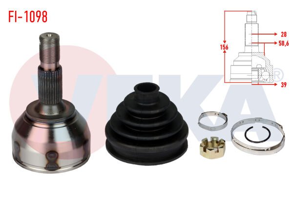 AKS KAFASI CİTROEN C5 III 1.6 THP-2.0 HDİ 2008-2015 JUMPY 2.0 HDİ 2006 156MM