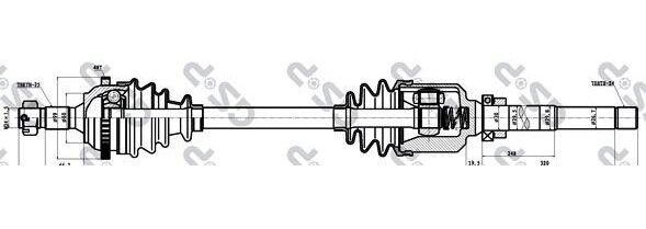 AKS SAĞ PEUGEOT 206 GTİ