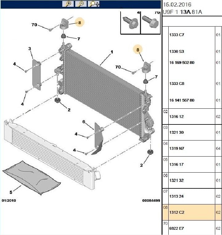RADYATÖR ÜST BAĞLANTI PLASTİĞİ PEUGEOT BOXER 3