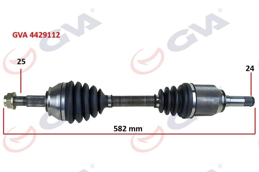 AKS SOL FİAT FİORİNO (225) 1.3 MJT UZUNLUK 582mm 2007-2013