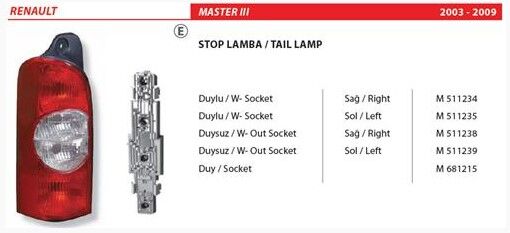 ARKA STOP SOL 03 -> RENAULT MASTER 2
