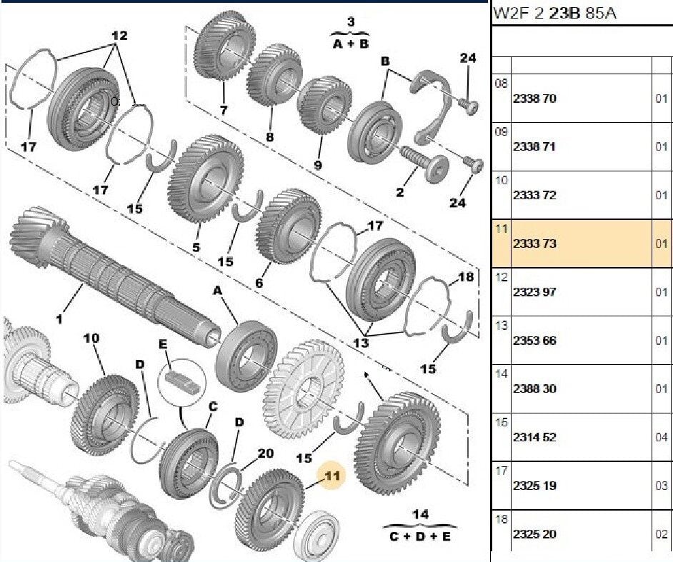 6.VİTES DİŞLİ 53 DİŞ 53*31 PEUGEOT BOXER 3