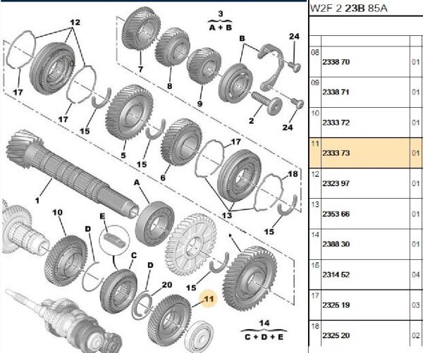 6.VİTES DİŞLİ 53 DİŞ 53*31 PEUGEOT BOXER 3