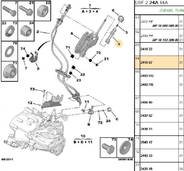 VİTES ALT KOL PLASTİĞİ PEUGEOT BOXER 3