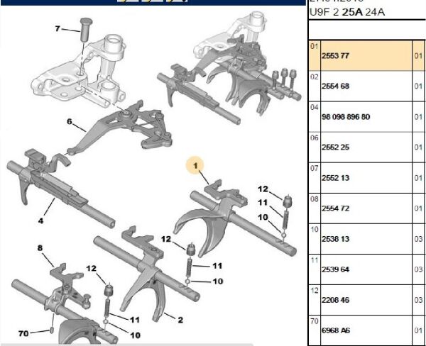 1-2 VİTES ÇATALI PEUGEOT BOXER 3