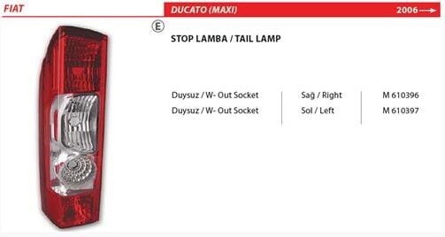ARKA STOP SAĞ PEUGEOT BOXER 3