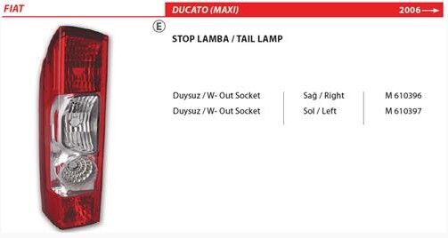 ARKA STOP SAĞ PEUGEOT BOXER 3
