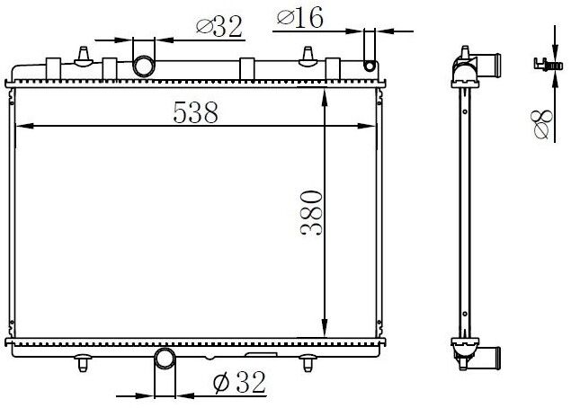 SU RADYATÖRÜ DV6 PEUGEOT PARTNER TEPE 308