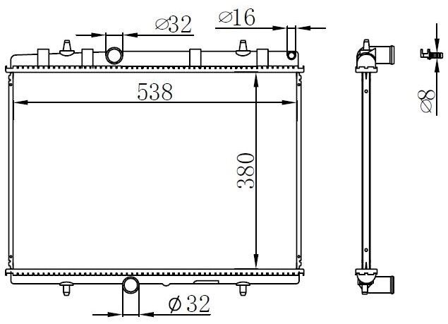 SU RADYATÖRÜ DV6 PEUGEOT PARTNER TEPE 308