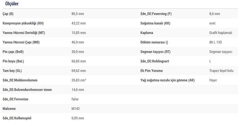 PİSTON SEGMAN 0.50 FARKLI 0.20 KISA PUMA 2.2 HDİ PEUGEOT BOXER 3 / 0628.S6