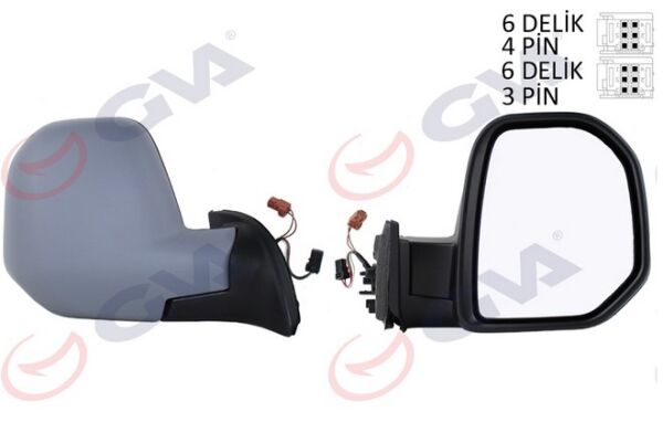 AYNA SAĞ ELEKTRİKLİ ISITMALI PEUGEOT PARTNER TEPE