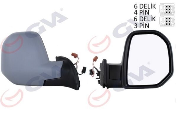 AYNA SAĞ ELEKTRİKLİ ISITMALI PEUGEOT PARTNER TEPE