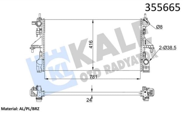 SU RADYATÖRÜ 163 BEYGİR EURO 6 2.0 HDİ PEUGEOT BOXER 4