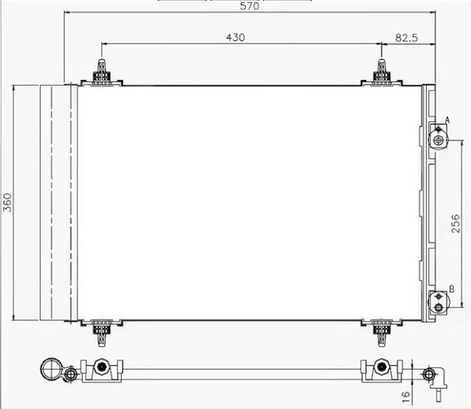 KLİMA RADYATÖRÜ PEUGEOT PARTNER TEPE
