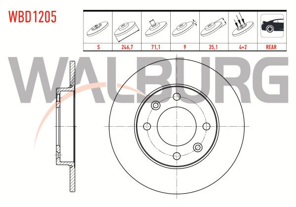 ARKA FREN DİSKİ PEUGEOT 307