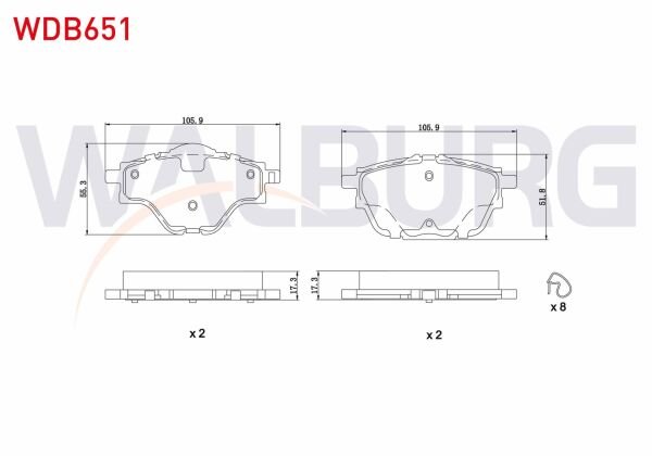 ARKA FREN BALATASI PEUGEOT 308 II C4 PİCASSO