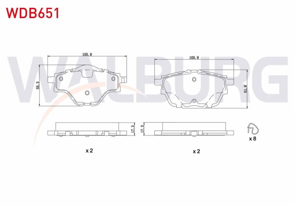 ARKA FREN BALATASI PEUGEOT 308 II C4 PİCASSO