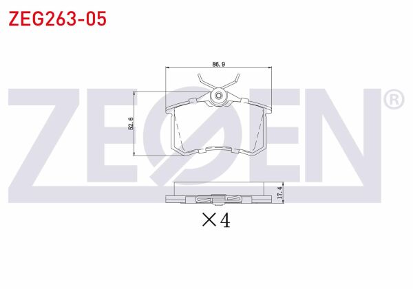 ARKA FREN BALATASI PEUGEOT 307