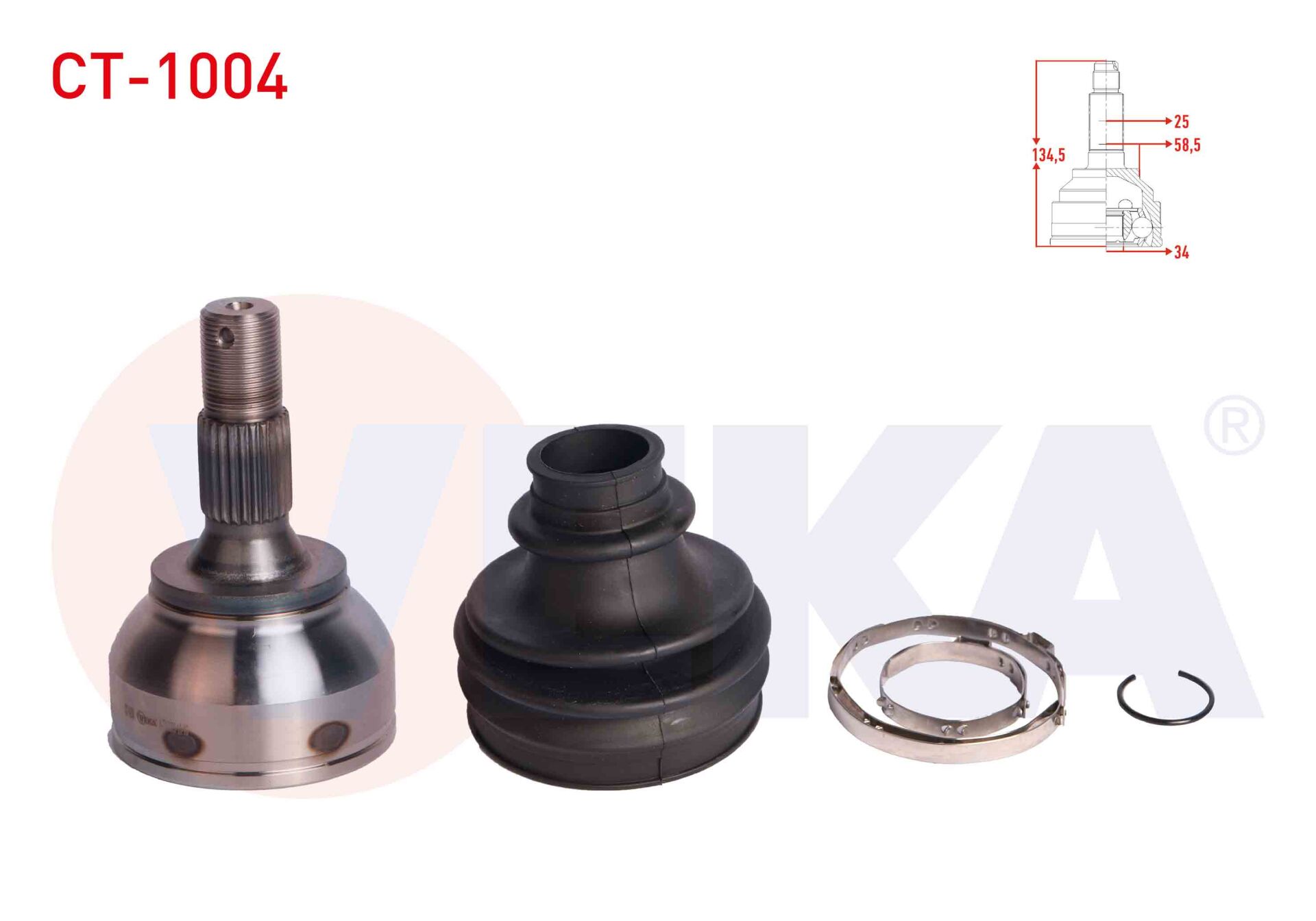 AKS KAFASI CİTROEN C4 (B7) 1.6 HDİ 25X34X58,50 UZUNLUK 134,50MM 2009-