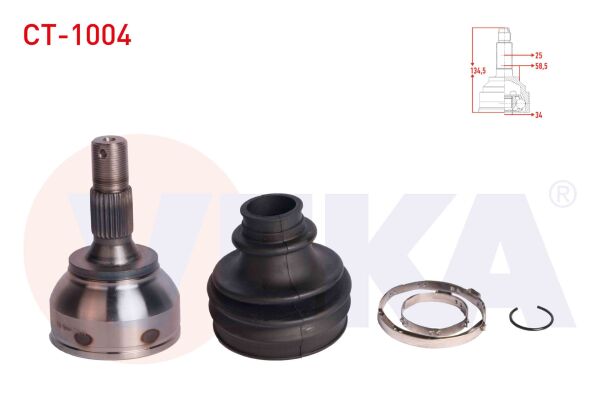 AKS KAFASI CİTROEN C4 (B7) 1.6 HDİ 25X34X58,50 UZUNLUK 134,50MM 2009-