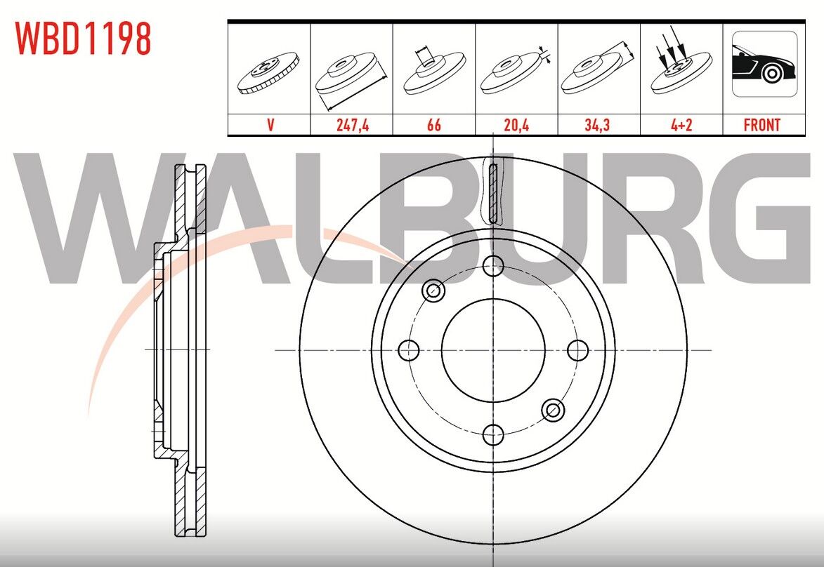 ÖN FREN DİSKİ 1.4 HDİ PEUGEOT 206