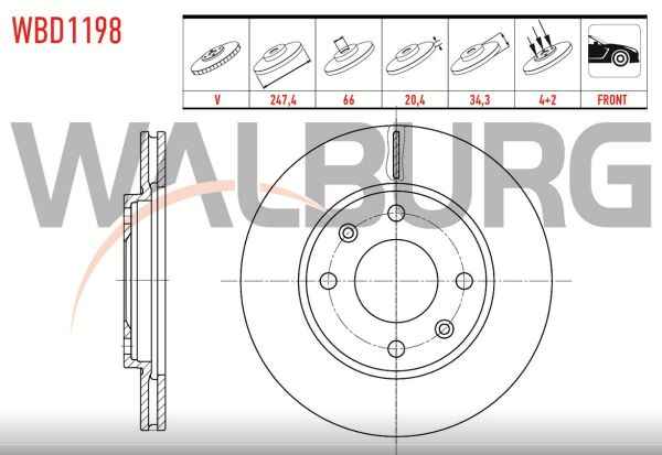 ÖN FREN DİSKİ 1.4 HDİ PEUGEOT 206