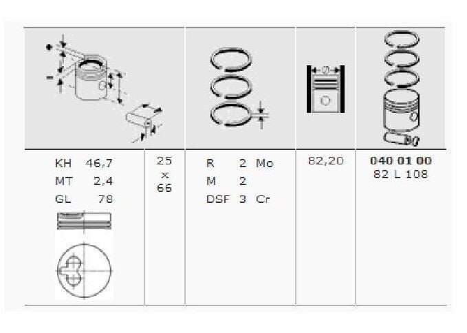 PİSTON SEGMAN 82.20 MM DW8-DW8B PEUGEOT PARTNER