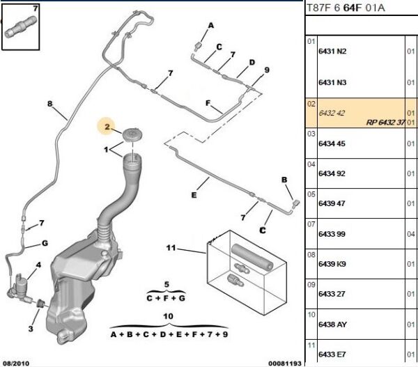 SİLECEK SU DEPO KAPAĞI PEUGEOT 407