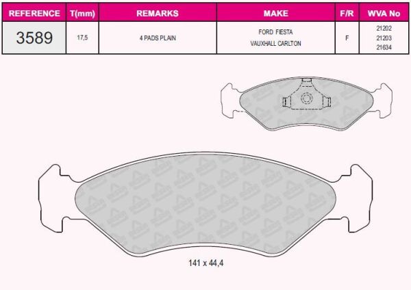 ÖN FREN BALATASI FİESTA