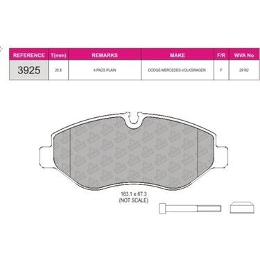 ÖN FREN BALATA MERCEDES SPRİNTER 07-->