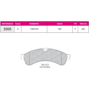 ARKA FREN BALATASI İVECO DALLY