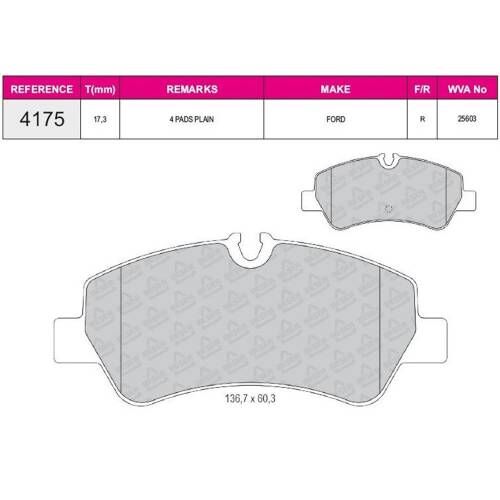 ARKA FREN BALATASI FORD CUSTOM