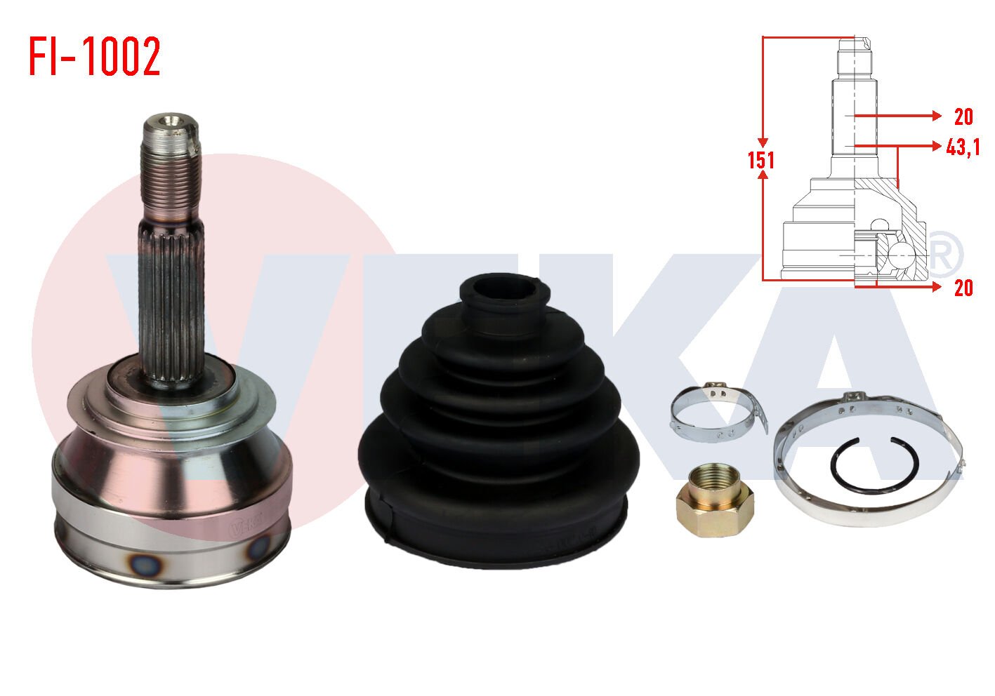 AKS KAFASI FİAT UNO 70  94-2000