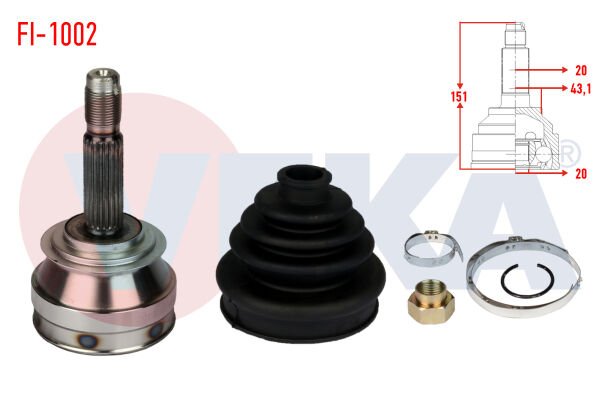 AKS KAFASI FİAT UNO 70  94-2000